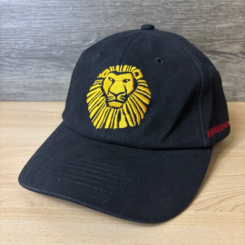 Vintage Lion King Hat Cap Strap Back‎ Black Disney Musical Minneapolis 2007